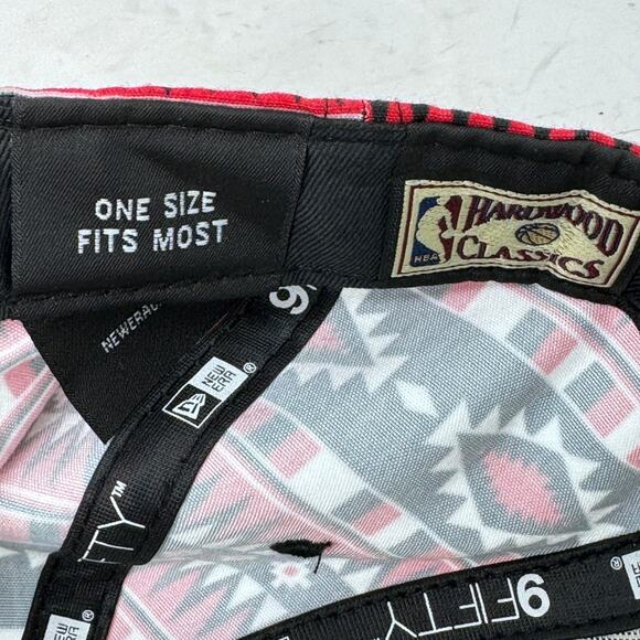 New Era NBA Chicago Bulls Adjustable Snapback Hat Tri-All Print 9FIFTY‎ Red OS - Picture 10 of 12